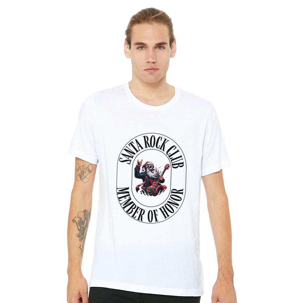 Unisex, T-Shirt - Santa Rock Club Shirt Mit Gitarre & Sonnenbrille, Lustiges Weihnachts Xmas Geschenk Für Männer Und Frauen, Weihnachtsmann von AlegriaAzulejo