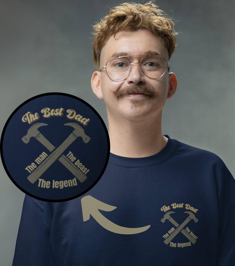 The Best Dad Sweatshirt, Legendary Sweater, Iconic Papa Daddy Appreciation Man Of The House Sweater von AlejandroXboutique