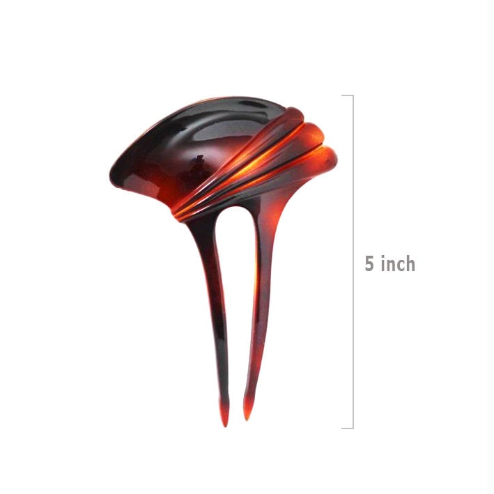 Französisch Haar-stick Am Besten Geeignet Für Haar Bun Zelluloid Schildkröte Shell 5 Zoll Große Haar-stick-Haar-Accessoires U39 von AlekhFashions