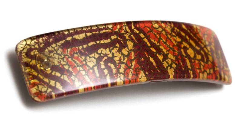 Französisch Handbemalt Zelluloid Acetat Schildkröte Shell Escale Farbe Große Handgemachte Haarspange Q28 von AlekhFashions