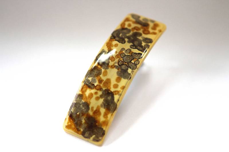 Französisch Multi Farbe Von Hand Bemalt Sandstein Muster Große Schildkröte 3 1/2 Zoll Haarspange Silber Oder Slip Proof Variant Q47 von AlekhFashions