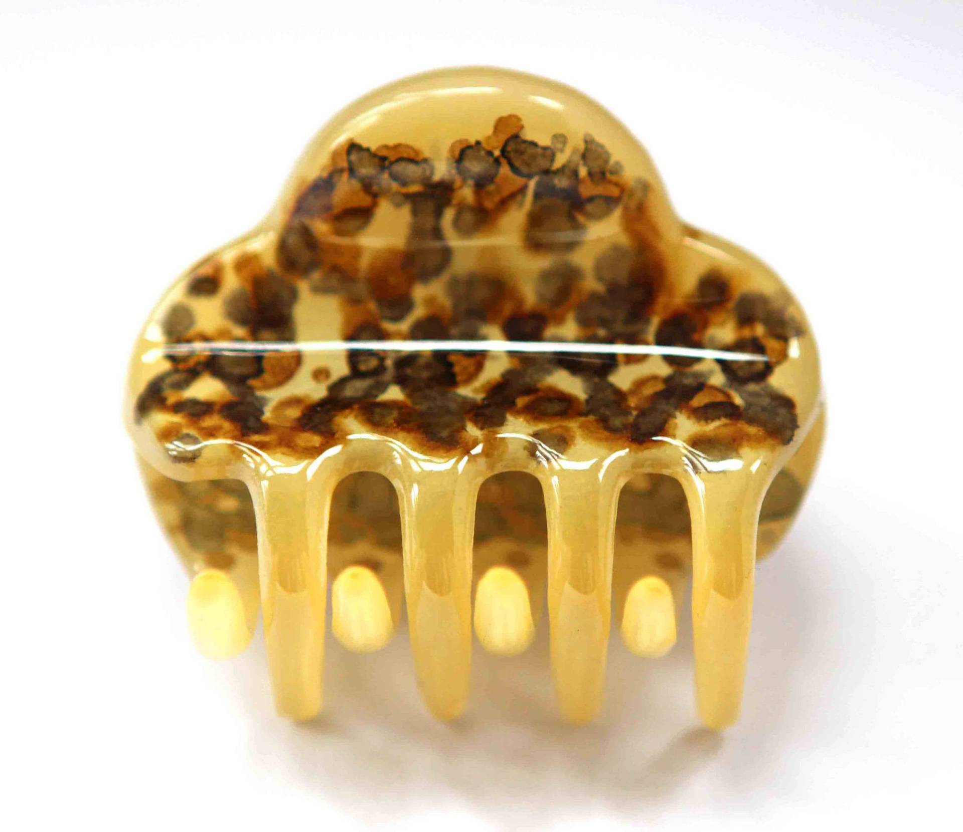 Neueste Handbemalte Haar Krallen Sammlung Zelluloid Acetat Schildkröte Glänzend Sandstein Farbe Kiefer Clip Made in Frankreich Q48 von AlekhFashions