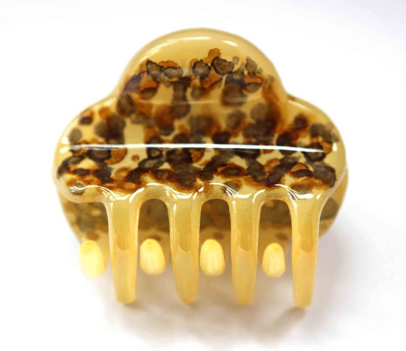 Neueste Handbemalte Haar Krallen Sammlung Zelluloid Acetat Schildkröte Glänzend Sandstein Farbe Kiefer Clip Made in Frankreich Q48 von AlekhFashions