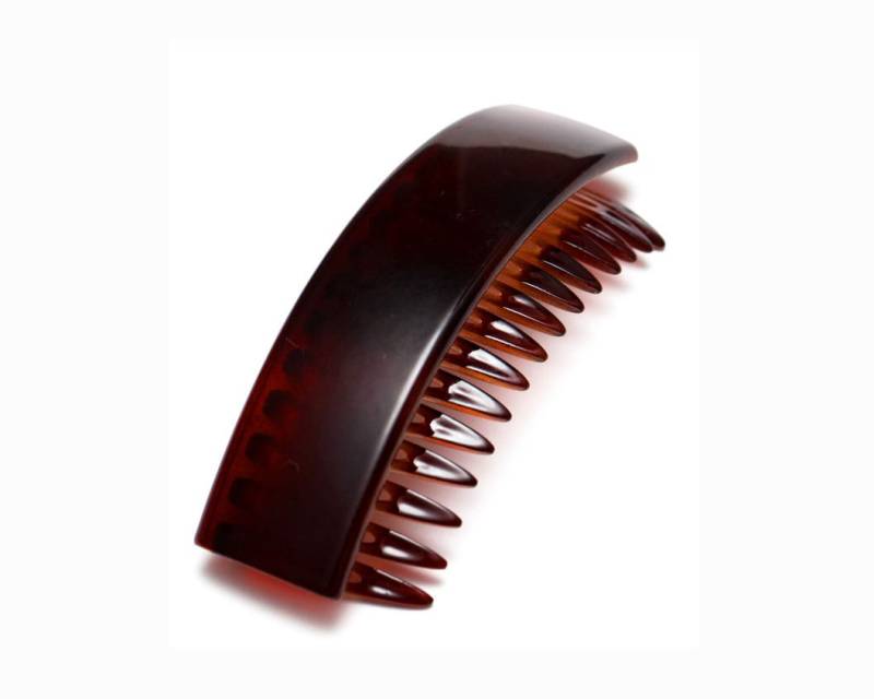 Neueste Kollektion French Modern Design Große Schiebe Haarkamm Celluloid Acetat 3 X 1 Zoll Schildkröte Haarspange U25 von AlekhFashions
