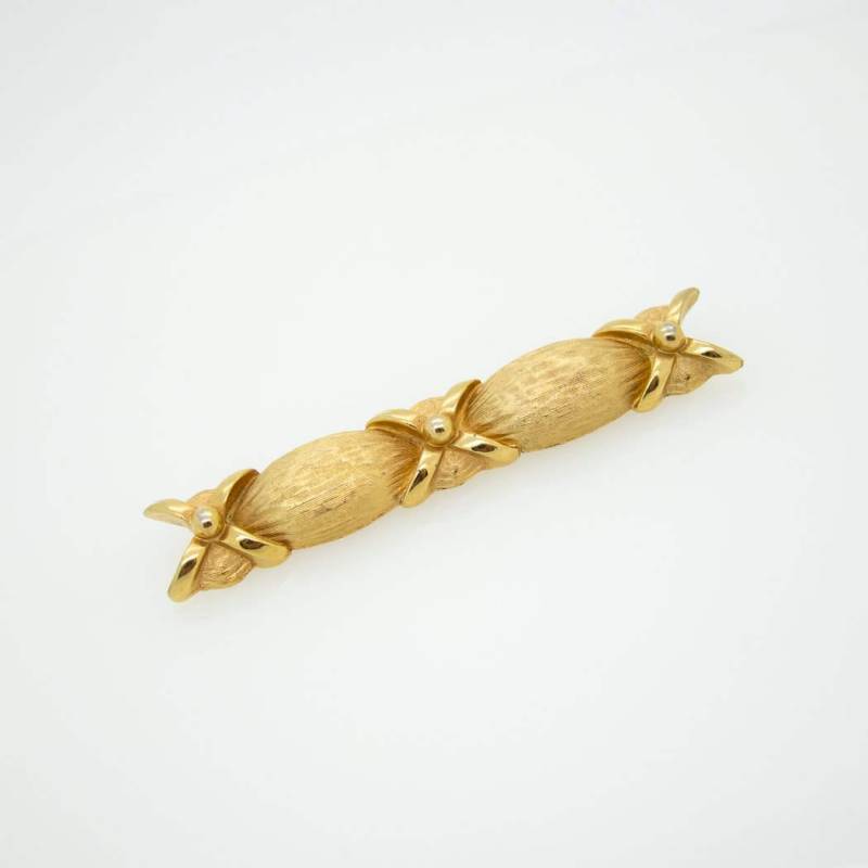 Goldbarren-Brosche | Lange Vintage Pin Überquert Ribbon Design Mutters Tag-Geschenk-Idee Für Ihren Geburtstag, Die Hochzeit Kostüm Aleks Schmuck von AleksJewelry