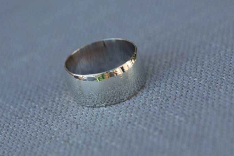 Hochzeit Versprechen Band Ring Breit Stapelbar Unisex Engagement Schmuck von AleksJewelry