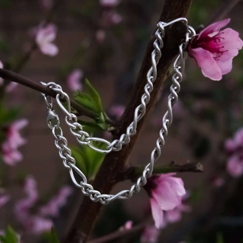 Sterling Silber Fußkettchen | Einfache Silberarmband Knöchel Kette Kabel Stil Link Alltag Hippie Style Geschenk Idee Retro-Aleks Schmuckdesign von AleksJewelry