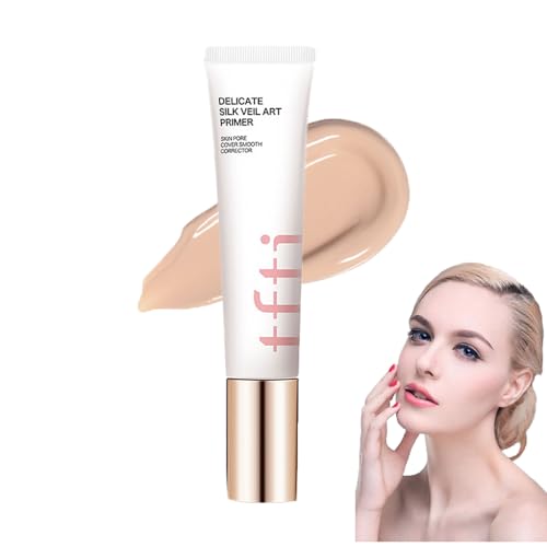 Concealing Tone Up Primer,Smooth Corrector zur Abdeckung der Hautporen,Makeup Base Gesichtsgrundierung,Zarter Silk Veil Art Primer,Delicate Silk Veil Art Primer,Skin Pore Cover Smooth Corrector von Alelyer
