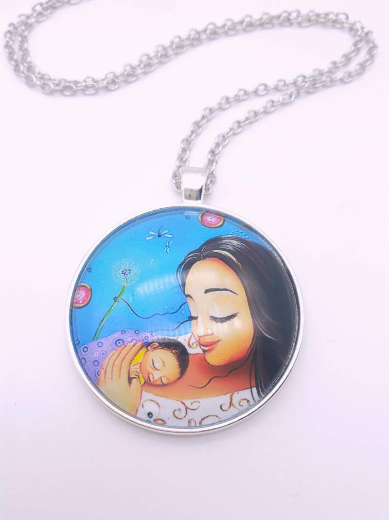 Geburts Gfiglio Anhänger Für Mama Und Baby Frühgeborenes Mutterliebe Schmuck Stillen Kunst Halskette Kleines Kind Geschenk Für Freundin von AlenaKalchanka
