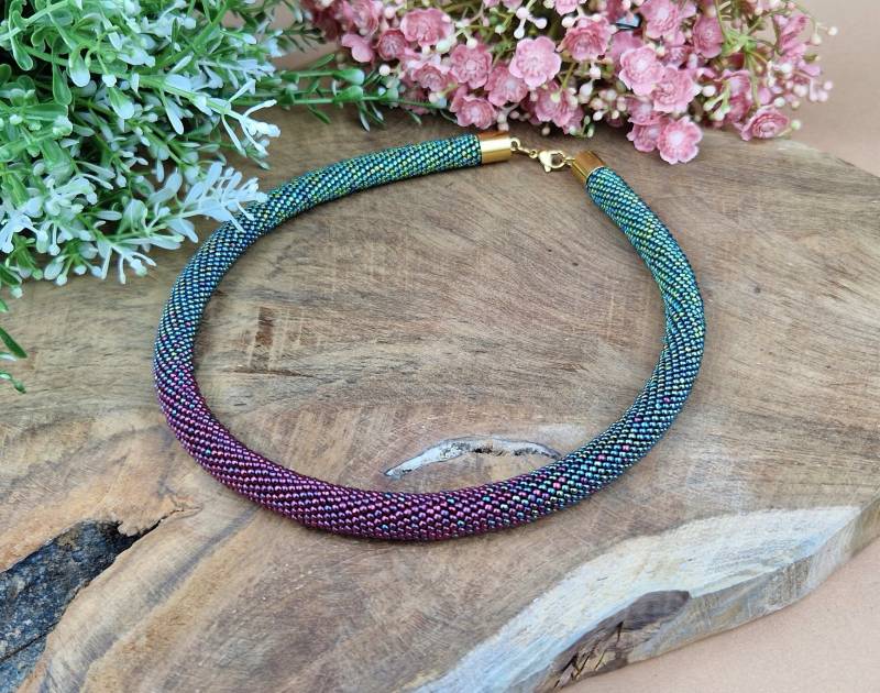 Perlen Kette Gehäkelt von AlenchenShop