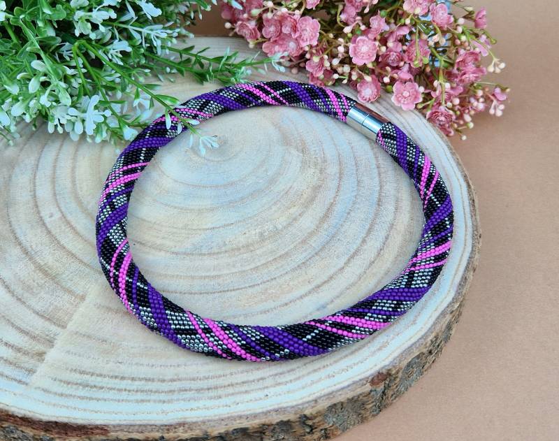 Perlen Kette Gehäkelt von AlenchenShop
