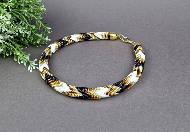 Perlen Kette Gehäkelt von AlenchenShop