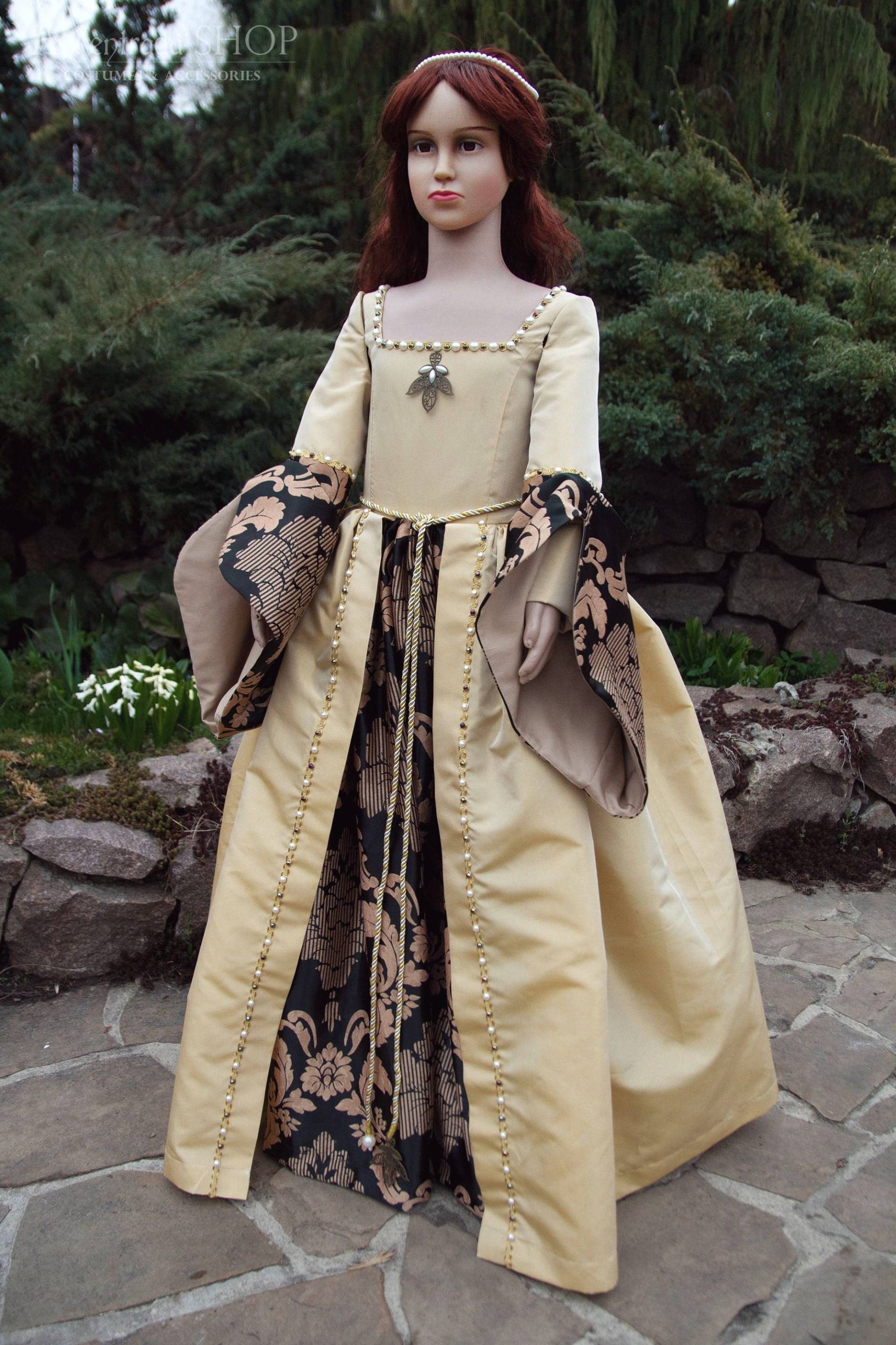 Renaissance Tudor Kleid Für Mädchen. Kleinkinderkostüm. Kinder Queen Elizabeth. Robe von AlentradaSHOP