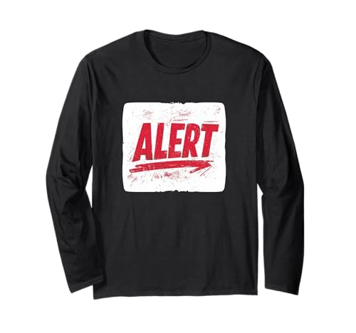 Erstaunliche Warnmeldung für Erwachsene und Kinder Langarmshirt von Alert Outfit