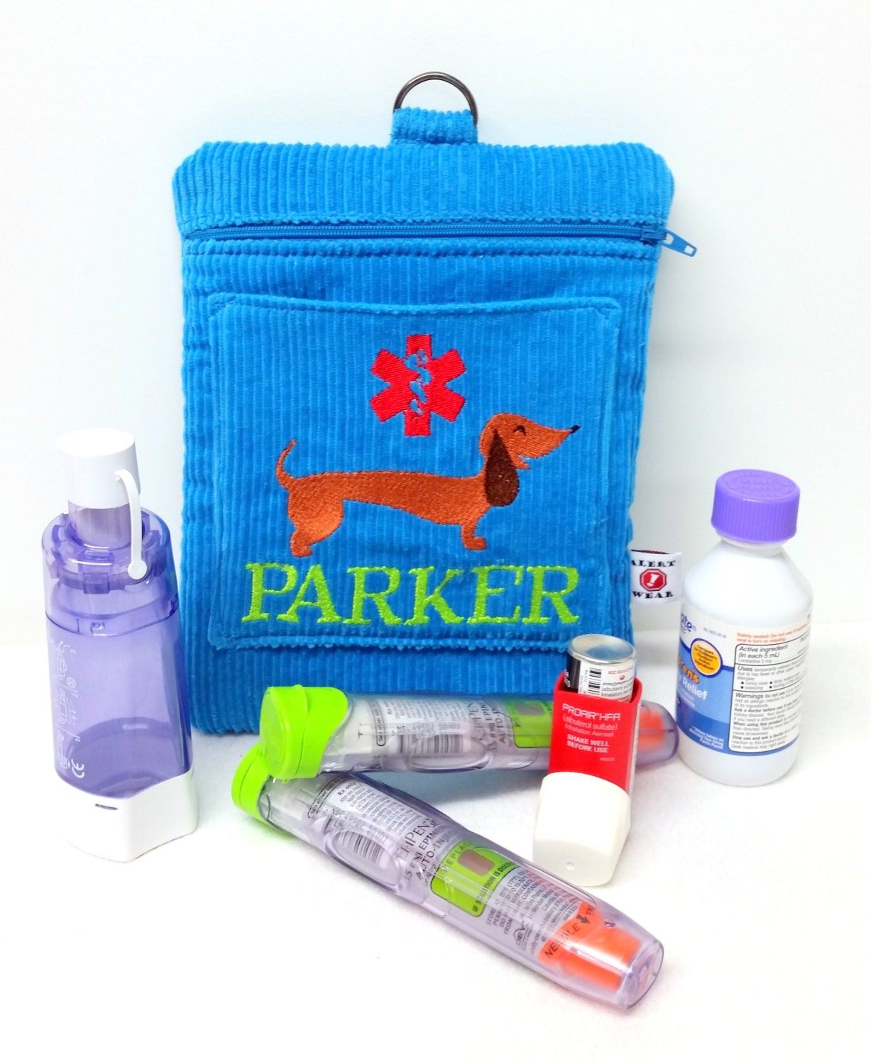 Benutzerdefinierte Asthma-Versorgungsmaterial Fall Für Epi-Pen Insulierte Medizin Etui Vonalert Wear von AlertWearCompany