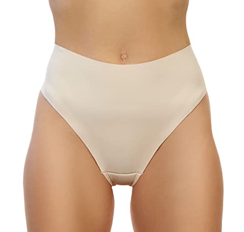 Alessandra B High Rise Camel Zehensicher Tanga, nude, Medium von Alessandra B