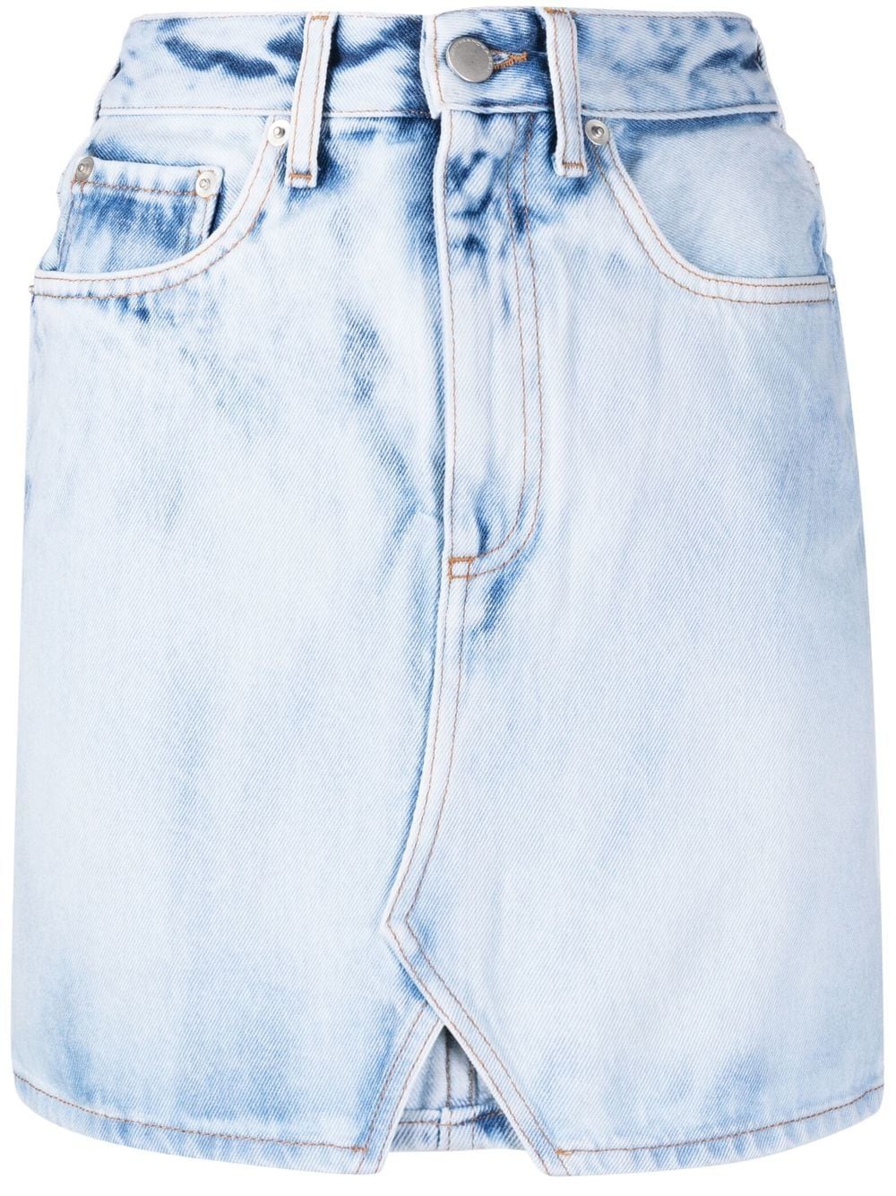 Alessandra Rich Jeansrock mit hohem Bund - Blau von Alessandra Rich