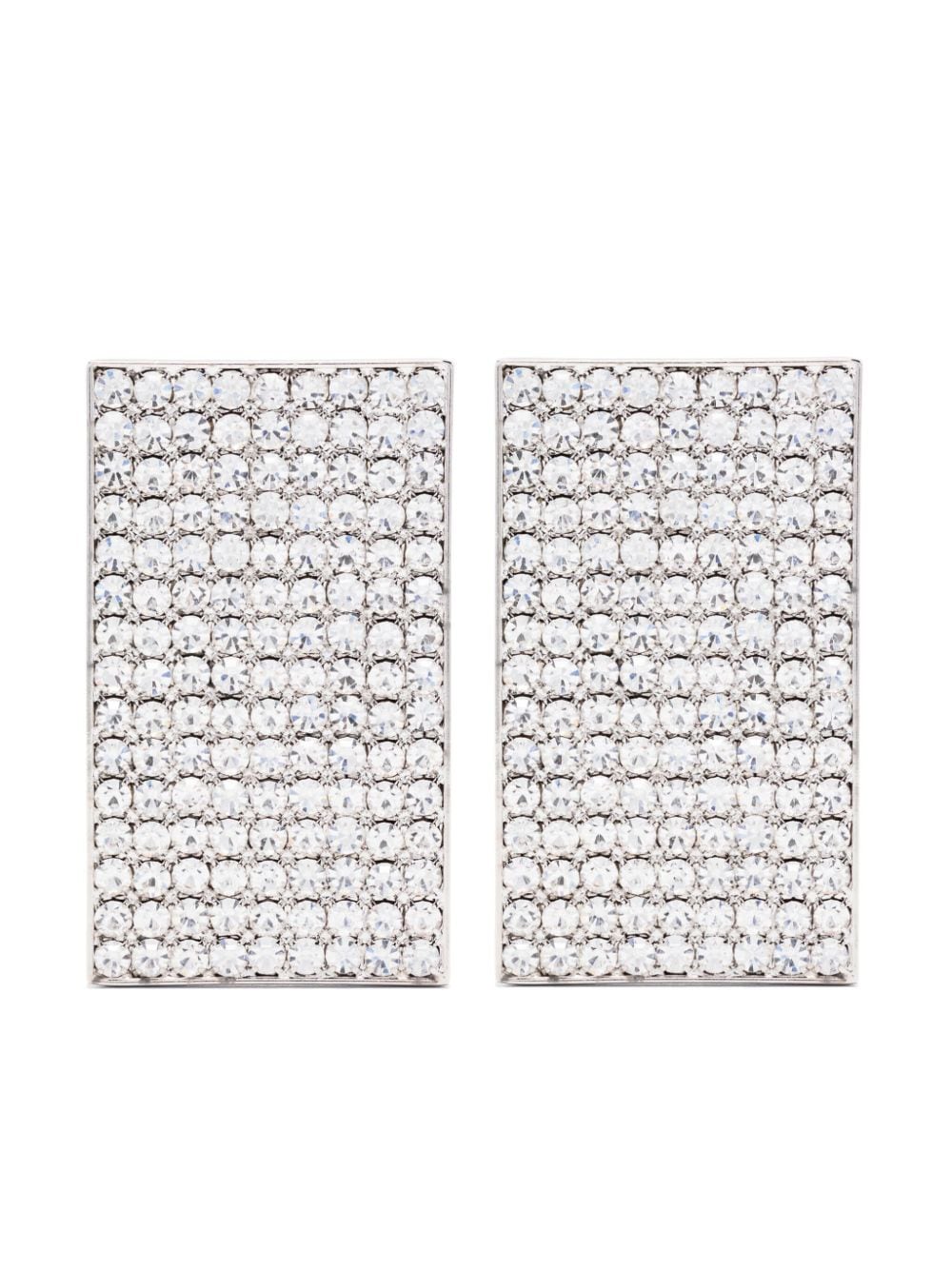 Alessandra Rich crystal-embellished clip-on earrings - Silber von Alessandra Rich