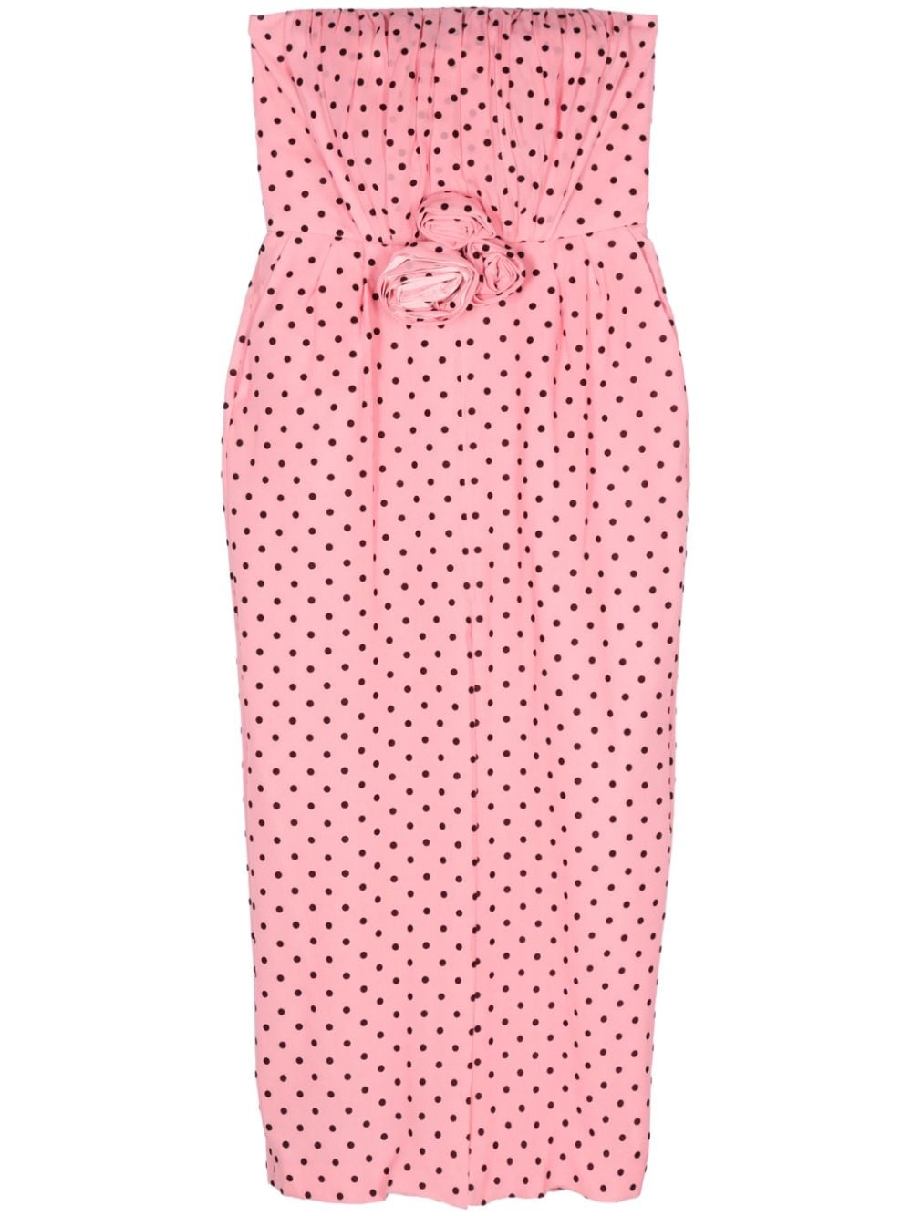 Alessandra Rich flocked polka dot maxi dress - Rosa von Alessandra Rich