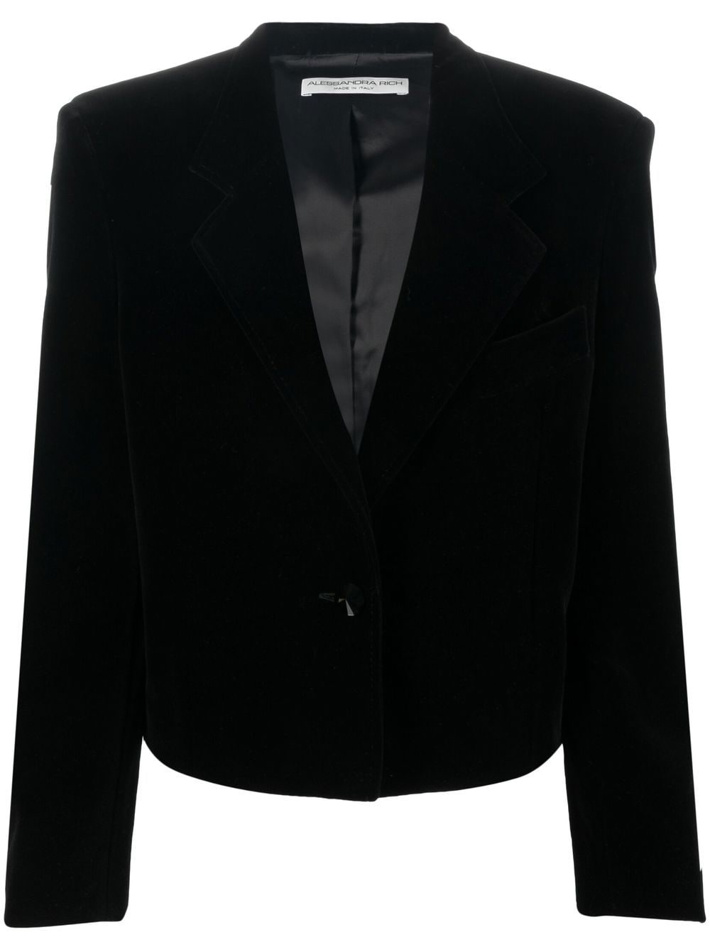 Alessandra Rich Einreihiger Cropped-Blazer - Schwarz von Alessandra Rich