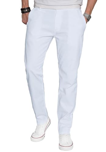 ALESSANDRO SALVARINI Herren Designer Chino Stoff Hose Chinohose Regular Fit AS016 [AS-016-Hellblau-W31-L32] von ALESSANDRO SALVARINI