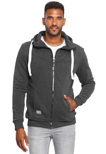 A. Salvarini Herren Pullover Langarm Sweatshirt Kapuzen Hoodie Biker AS123 [AS-123-Dunkelgrau-Gr.XL] von ALESSANDRO SALVARINI