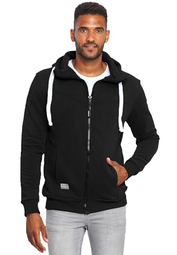 ALESSANDRO SALVARINI Herren Sweatjacke (S-5XL) mit Kapuze - Leicht, Atmungsaktiv, Kapuzenpullover mit Reißverschluss Männer - AS-123 Schwarz Medium von ALESSANDRO SALVARINI