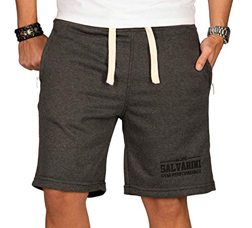 A. Salvarini Herren Sport Jogging Short Fitness Kurze Hose Trainingshose AS130 [AS-130-Anthrazit-Gr.M] von ALESSANDRO SALVARINI