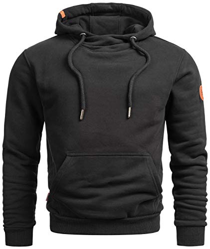 ALESSANDRO SALVARINI Herren Hoodie (S-3XL) - Leicht, Warme Kapuzenpullover, Langarm Pullover Sweatshirt mit Kapuze Männer - AS-294 Schwarz XXX-Large von ALESSANDRO SALVARINI