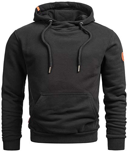 A. Salvarini Herren Sweat Kapuzenpullover Hoodie Kapuze Sweater AS294[AS-294-Schwarz-Gr.3XL] von ALESSANDRO SALVARINI