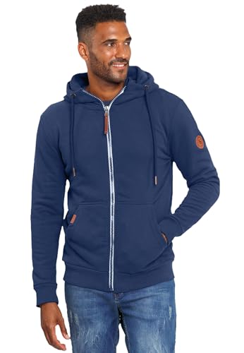 ALESSANDRO SALVARINI Herren Sweatjacke (S-3XL) mit Kapuze - Leicht, Atmungsaktiv, Kapuzenpullover mit Reißverschluss Männer - AS-292 PBlau Large von ALESSANDRO SALVARINI