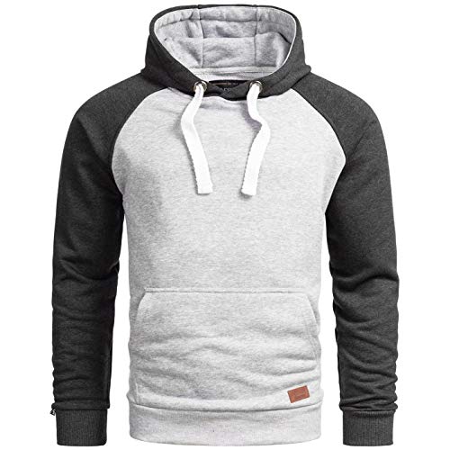 A. Salvarini Herren Sweatjacke Kapuzenpullover Jacke Kapuze Hoodie Sweater AS297 [AS-297-H.Grau-D.Grau.-Gr.XXL] von ALESSANDRO SALVARINI