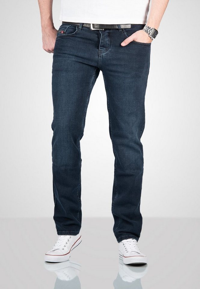 Alessandro Salvarini Straight-Jeans ASArcilio mit Knopfleiste von Alessandro Salvarini