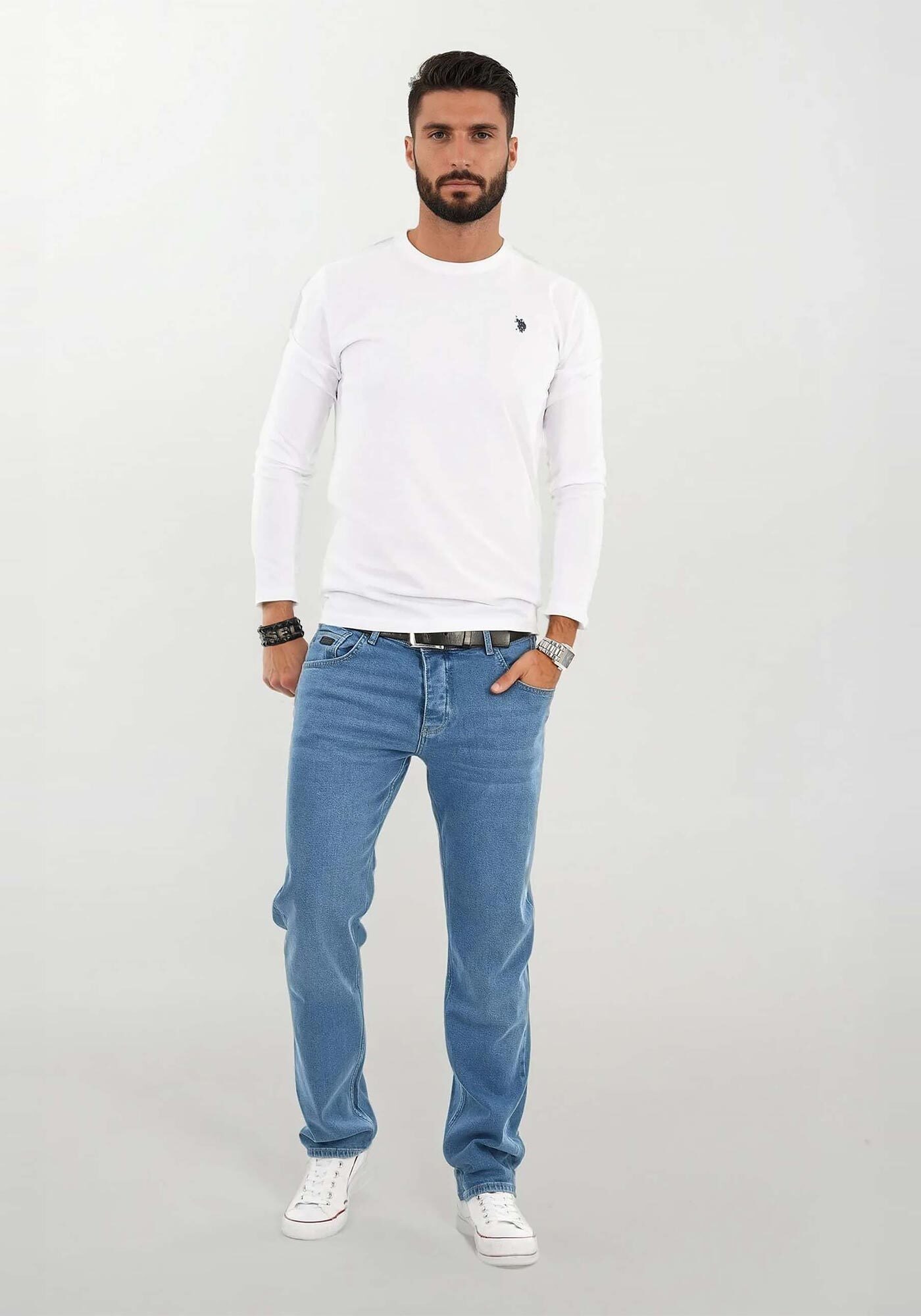Alessandro Salvarini Comfort-fit-Jeans "A.Salvarini Designer Herren Jeans Hose Basic Jeanshose" von Alessandro Salvarini