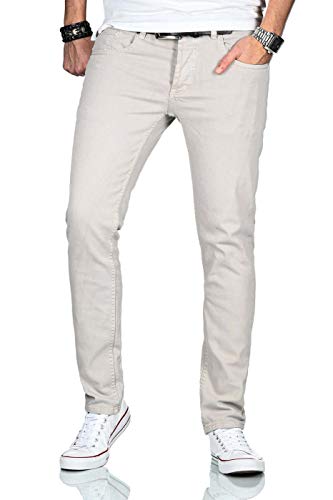 ALESSANDRO SALVARINI Herren Jeans Slim Fit Hose Denim Stretch-Jeans Jeanshose Washed [AS-094 - W36 L34] von ALESSANDRO SALVARINI