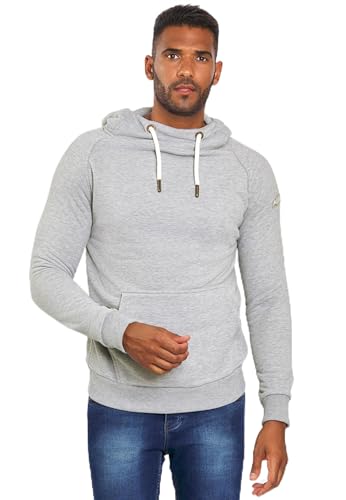 ALESSANDRO SALVARINI Herren Kapuzenpullover Hoodie Kapuze Sweater AS291 [AS-291-Hellgrau-Gr.M] von ALESSANDRO SALVARINI