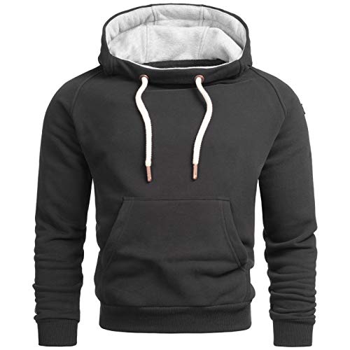 ALESSANDRO SALVARINI Herren Kapuzenpullover Hoodie Kapuze Sweater AS291 [AS-291-Schwarz-Gr.XL] von ALESSANDRO SALVARINI