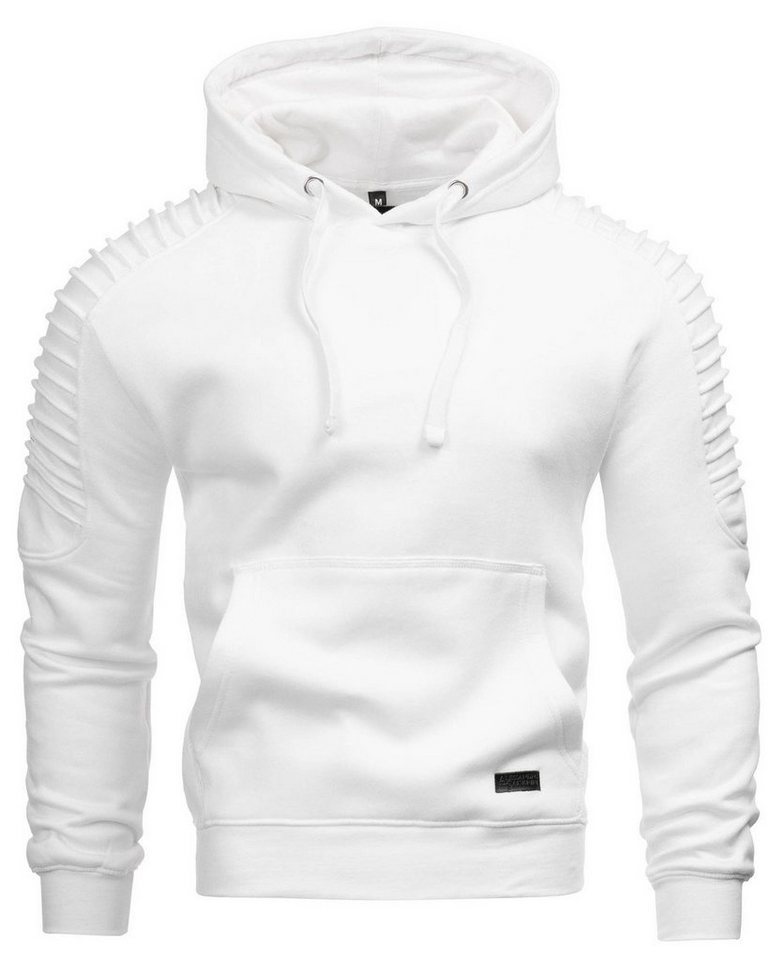 Alessandro Salvarini Hoodie A. Salvarini Herren Hoodie AS074 in Biker Optik von Alessandro Salvarini