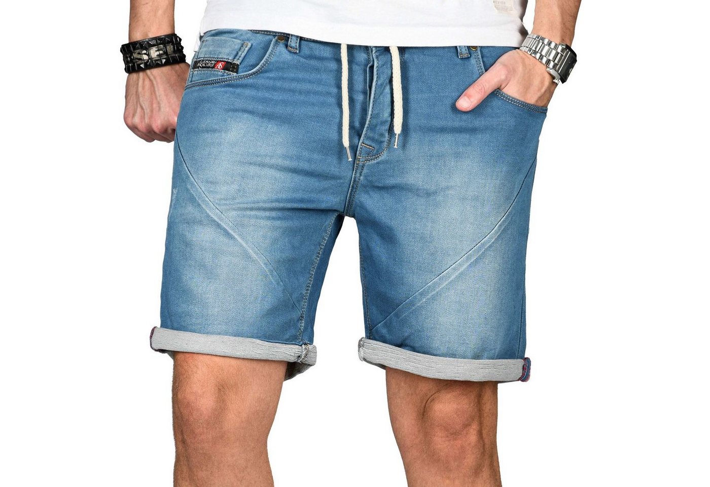 Alessandro Salvarini Jeansshorts ASAbramo Stretch mit Elasthan von Alessandro Salvarini