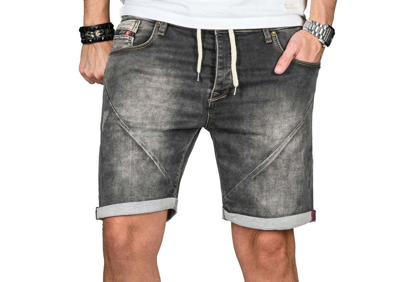 Alessandro Salvarini Jeansshorts ASAbramo Stretch mit Elasthan von Alessandro Salvarini