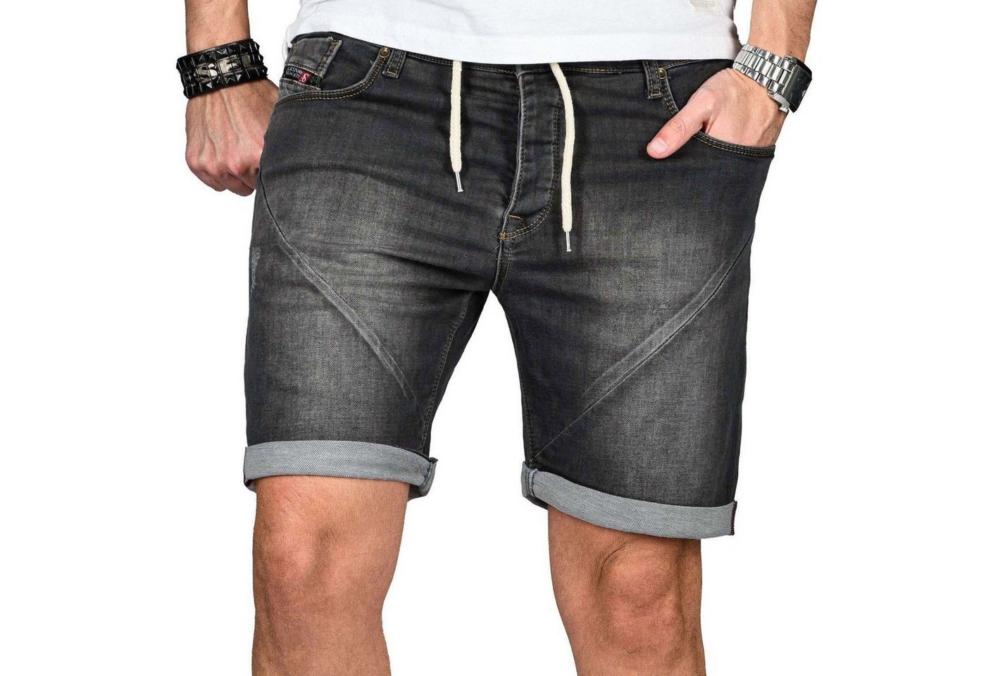 Alessandro Salvarini Jeansshorts ASAbramo Stretch mit Elasthan von Alessandro Salvarini