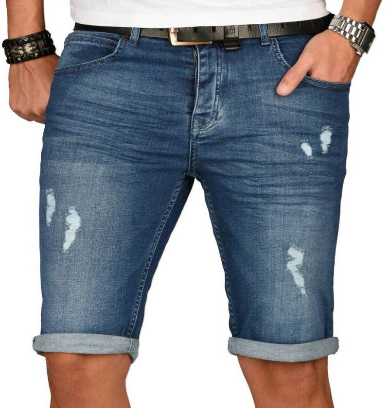 Alessandro Salvarini Shorts A. Salvarini Herren Sweat Shorts kurze Hosen Stretch mit Elasthan von Alessandro Salvarini