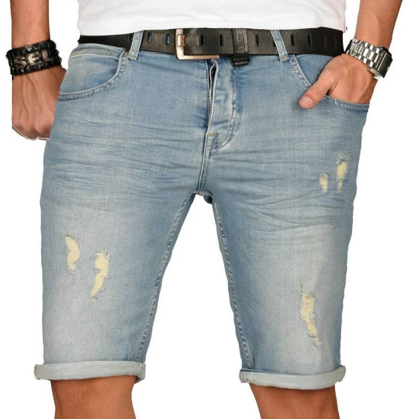 Alessandro Salvarini Shorts A. Salvarini Herren Sweat Shorts kurze Hosen Stretch mit Elasthan von Alessandro Salvarini