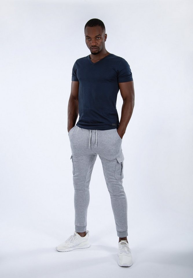 Alessandro Salvarini Jogginghose Alessandro Salvarini Herren Jogging Cargo Hose AS271 Jogginghose mit Taschen von Alessandro Salvarini