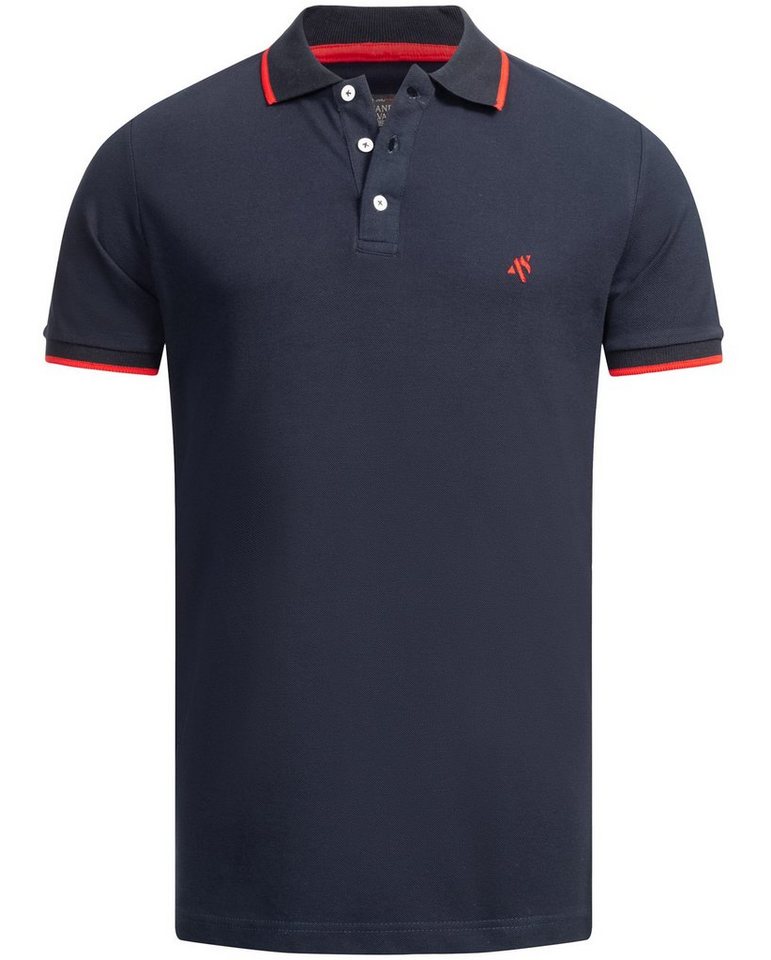 Alessandro Salvarini Poloshirt A. Salvarini Herren Polo Shirts AS316 mit gesticktem Alessandro Salvarini Logo von Alessandro Salvarini
