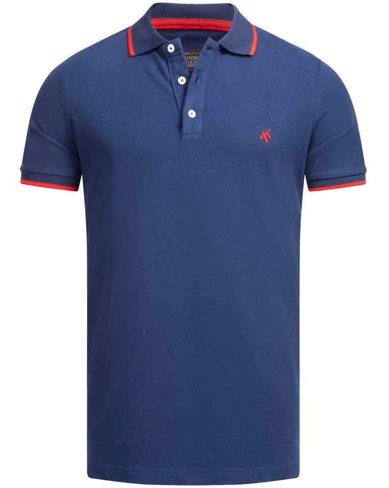 Alessandro Salvarini Poloshirt A. Salvarini Herren Polo Shirts AS316 mit gesticktem Alessandro Salvarini Logo von Alessandro Salvarini