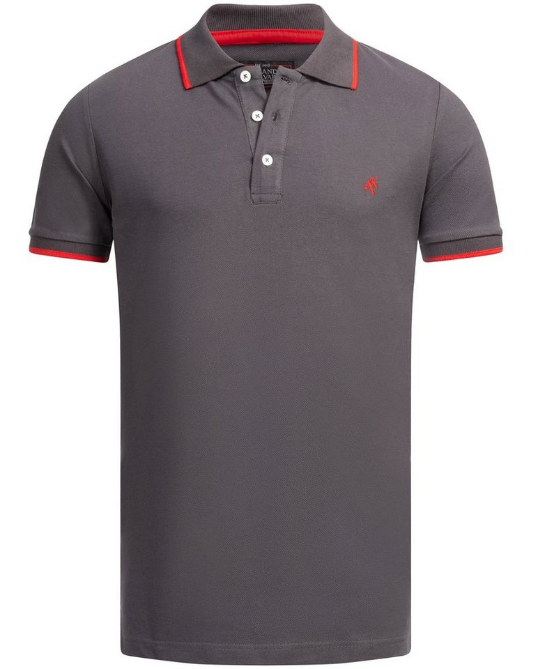 Alessandro Salvarini Poloshirt A. Salvarini Herren Polo Shirts AS316 mit gesticktem Alessandro Salvarini Logo von Alessandro Salvarini
