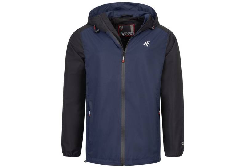 Alessandro Salvarini Regenjacke mit wasserdichtem Reißverschluss Alessandro Salvarini Herren Regenjacke AS322 Navy - Schwarz Größe S - von Alessandro Salvarini