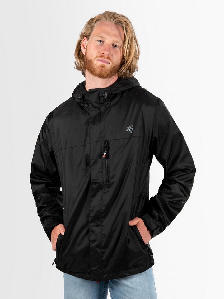 Alessandro Salvarini Regenjacke mit durchgehendem Reißverschluss Alessandro Salvarini Herren Regenjacke AS323 Schwarz Größe S - Gr. S von Alessandro Salvarini