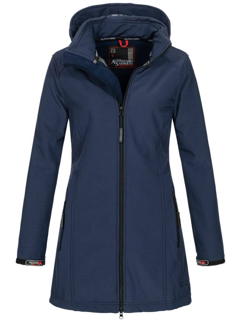 Alessandro Salvarini Softshelljacke Damen Baumwolle, blau von Alessandro Salvarini